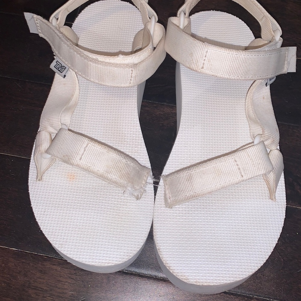 White platform Tevas
